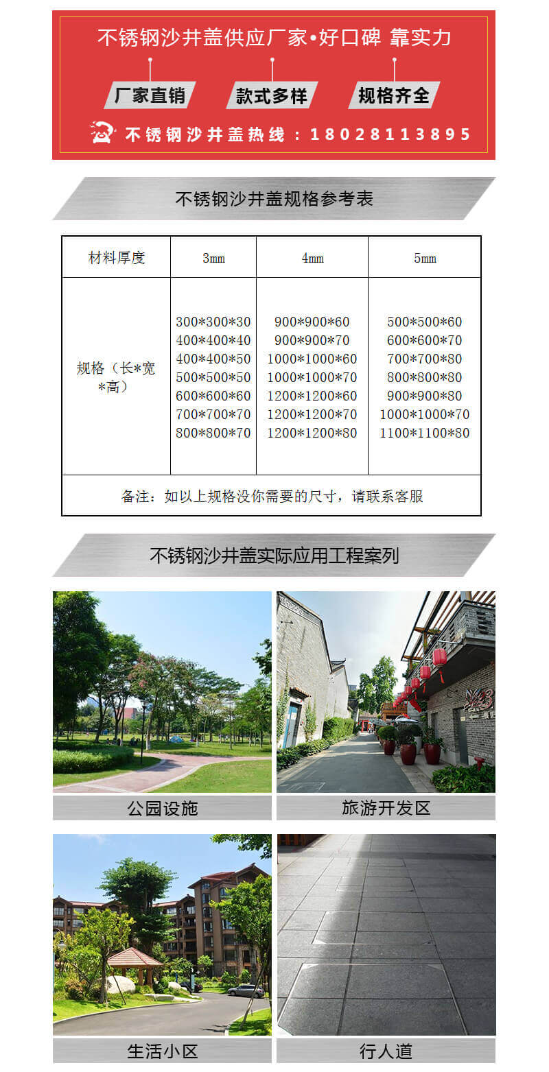 不銹鋼沙井蓋